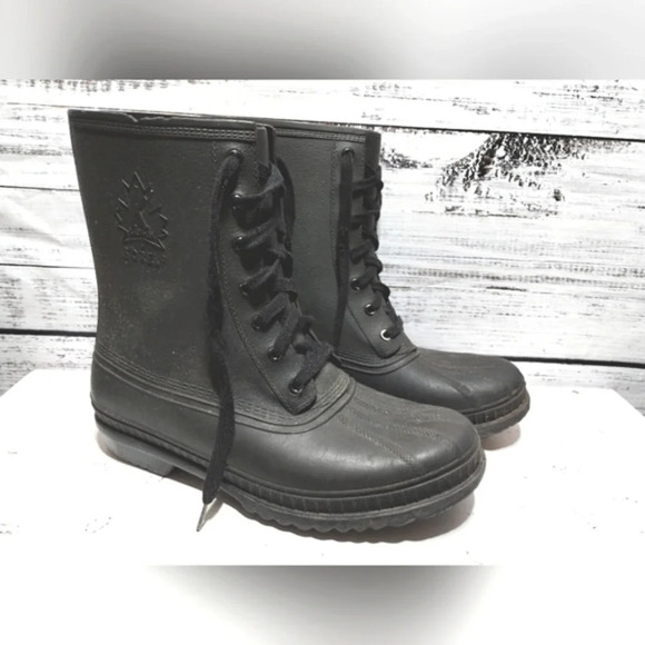 Sorel Kaufman‎ Canada Boots Black size 8 Chore Utility Insulated Fisherman - Picture 1 of 7
